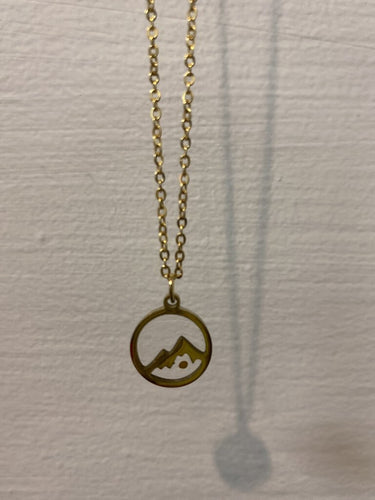 Faith to Move Mountains Necklace - Gold