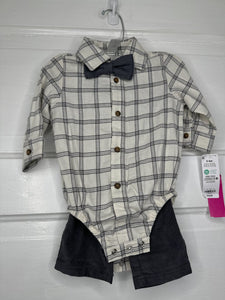 Boys Button LS/Bow/Pants Set (3pc) NEW Carters 3-6M