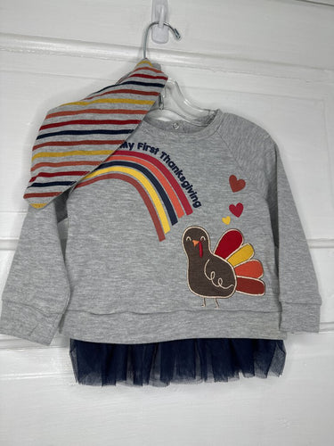 Girls long Sleeve W/ Bib Set (2pc) way to celebrate! 18M