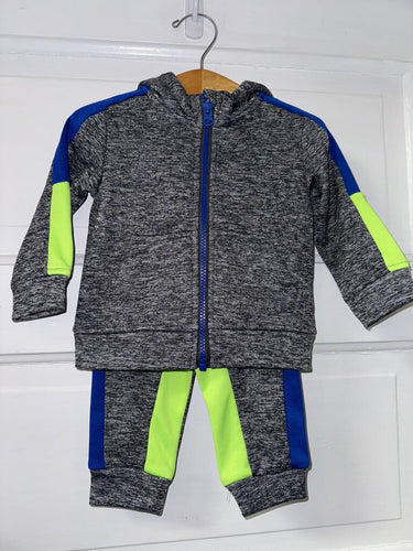 Boys Athletic Zip Hoodie W/ Joggers Set (2pc) Athletic Works 12M