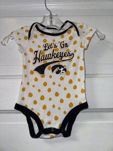 Girls Hawkeyes Onesie Russell 6-9M