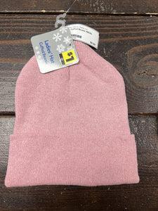 Gals Cuffed Beanie (NEW)- Pink