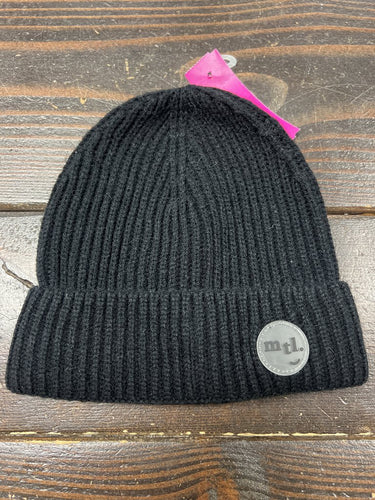 miles the label. stocking hat - black (org $30)