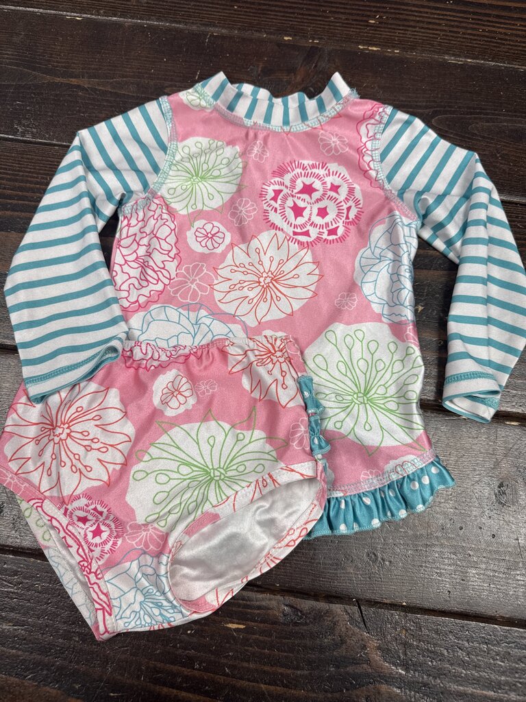 Girls LS Swim W/ Bottoms (2pc) iEFiEL 6-12M