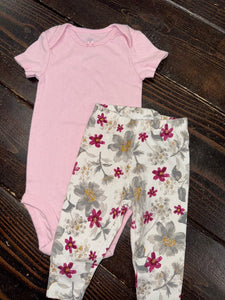 Girls Onesie W/ Pants Set (2pc) Just One You 6M