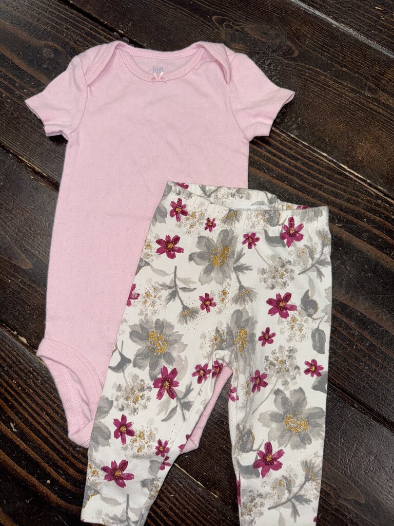 Girls Onesie W/ Pants Set (2pc) Just One You 6M