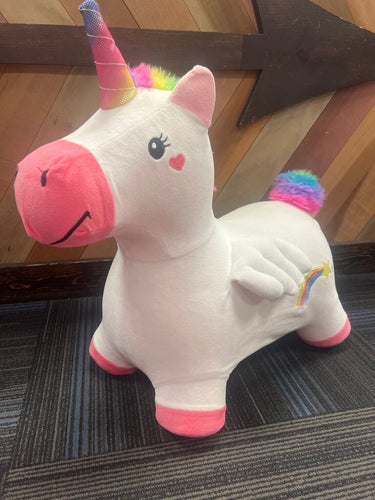 Unicorn Bouncy Ride On Toy (org $52)