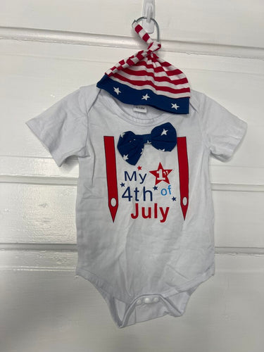 Boys Onesie W/ Hat Set (2pc) 9-12M