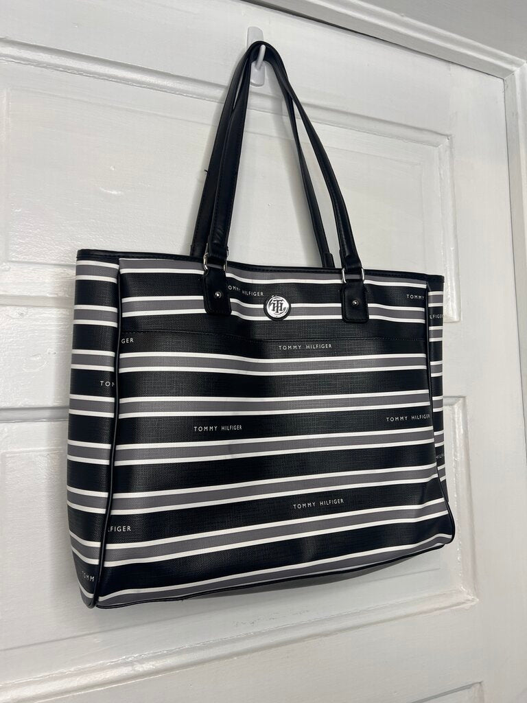 Tommy Hilfiger Tote - Blk/Gry St (NEW) org $118