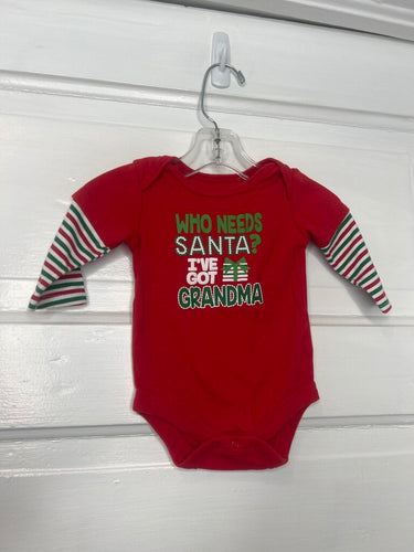 Unisex LS Onesie Holiday Time 0-3M
