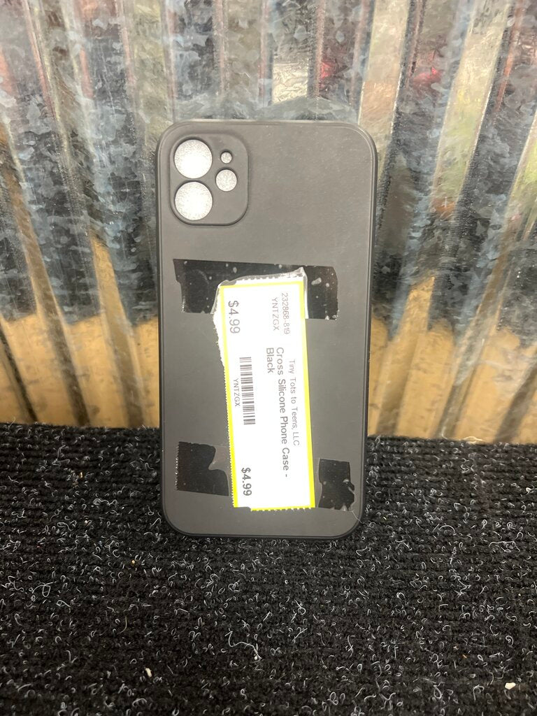 Cross Silicone Phone Case - Black