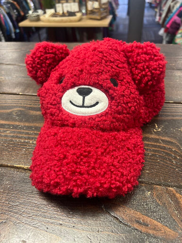 Way To Celebrate Sherpa Bear Hat- Red