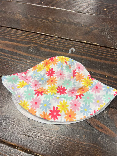 White Floral Sunhat- 18M