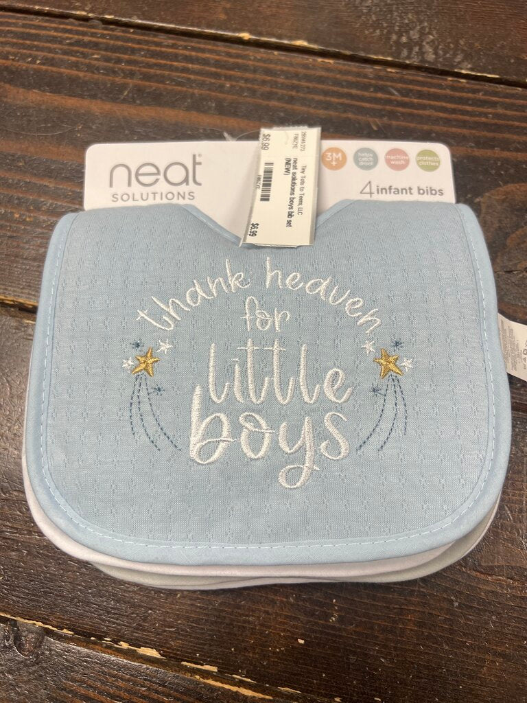 neat solutions boys bib set (NEW)
