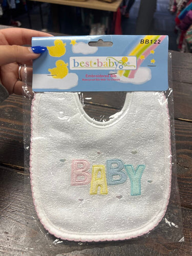 Best Baby Embroidered Bib (NEW)