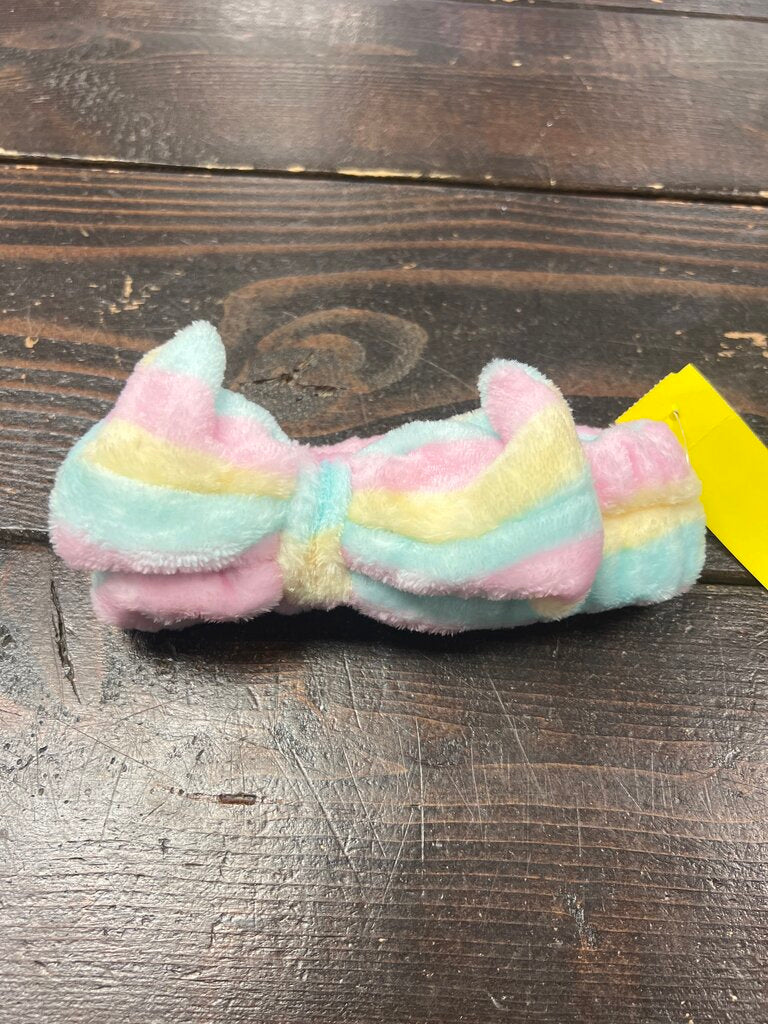 Fuzzy Headband - Pastel Stripe