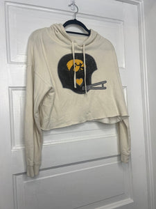 Gals Cropped Hawkeyes Hoodie instant message L