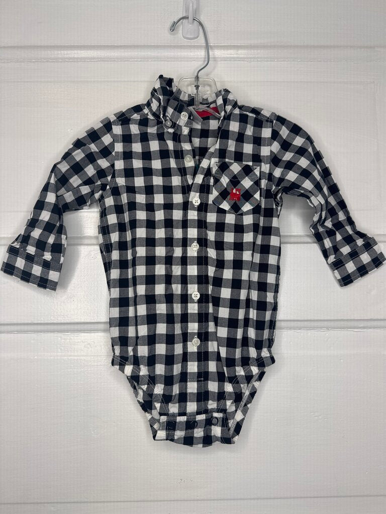 Boys LS Button Onesie Carters 12M