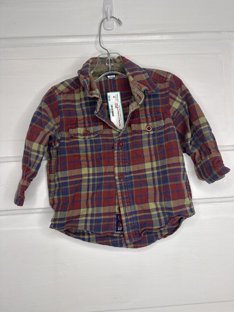 Boys Button LS Gap 12-18M