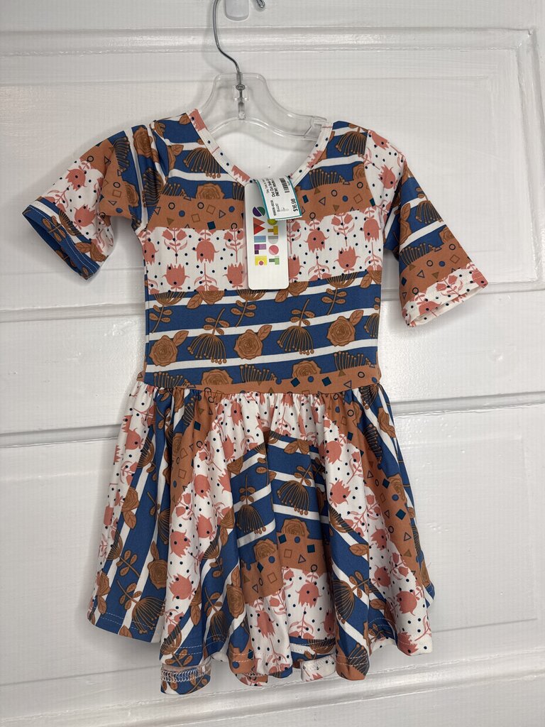 Girls LS Dress (NEW) Dot Dot Smile 2T