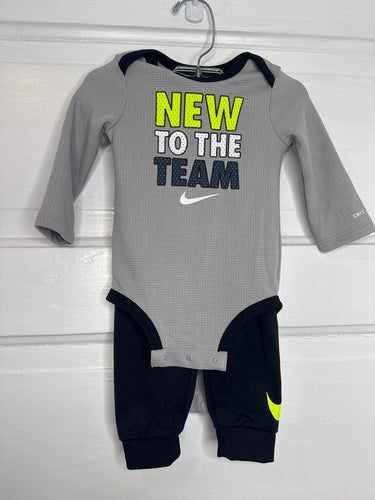 Boys Athletic LS Onesie W/ Joggers Set (2pc) Nike 9M