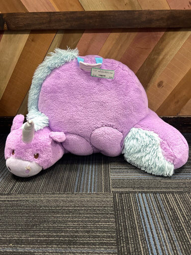 Plush Unicorn Backrest- Purple