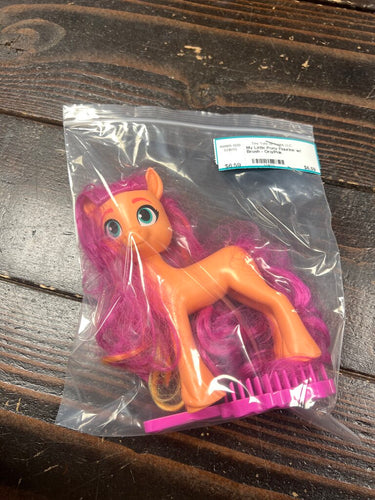 My Little Pony Figurine w/ Brush - Org/Pnk
