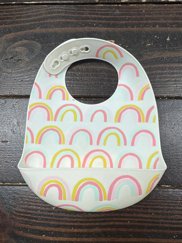 Cloud Island SIlicone Bib- Rainbow