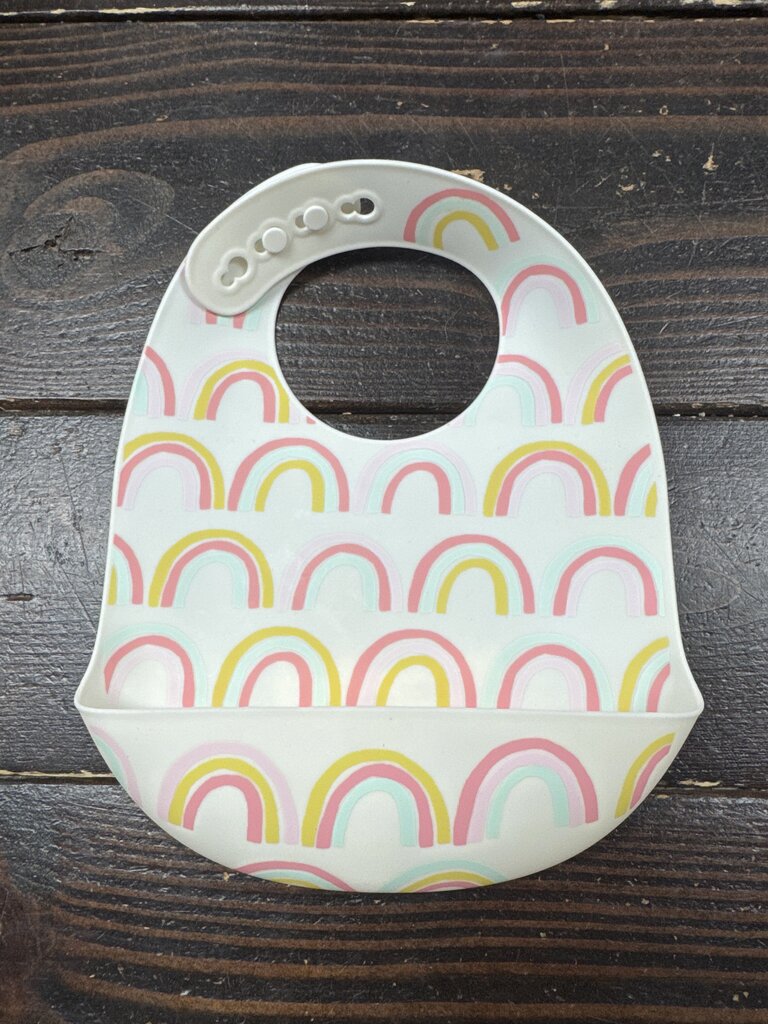 Cloud Island SIlicone Bib- Rainbow
