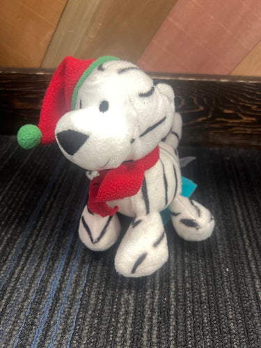 Black/White Striped Tiger Plush