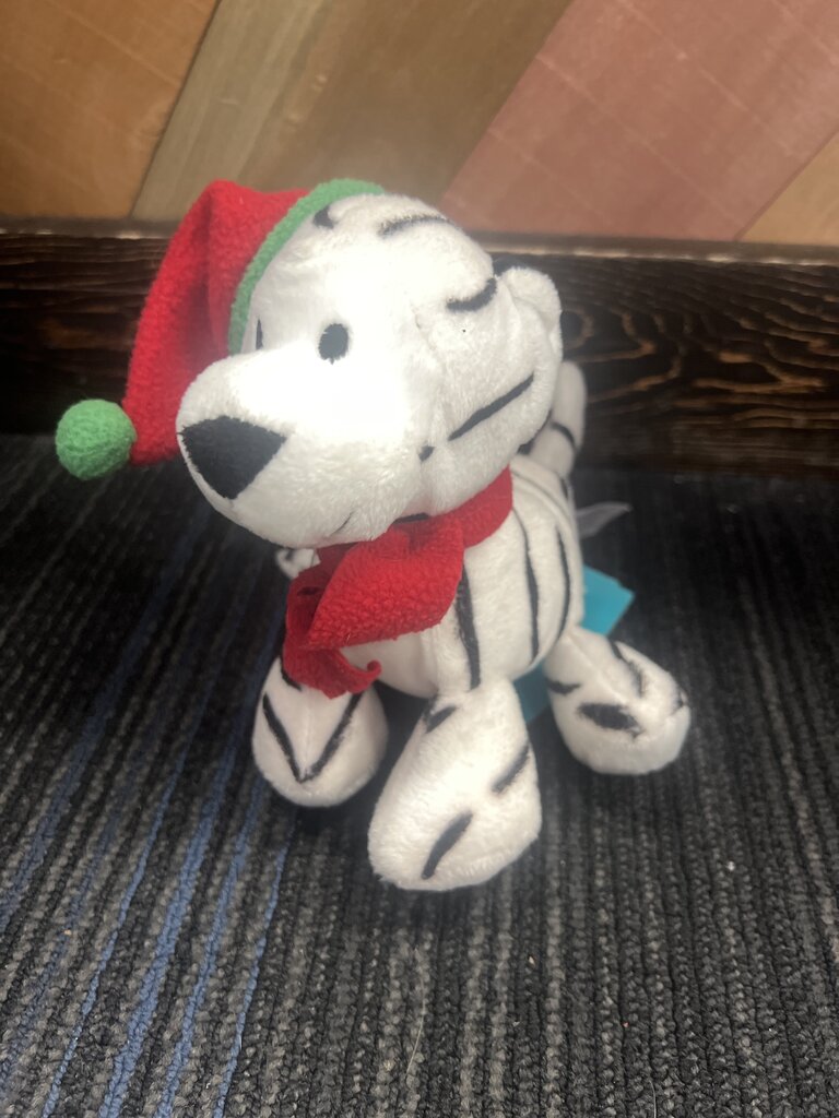 Black/White Striped Tiger Plush