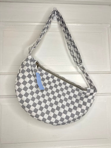 Grey/White Side Purse