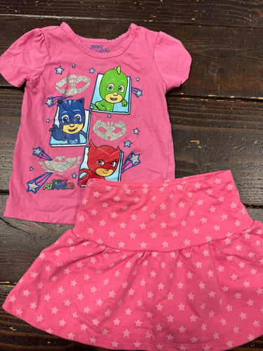 Girls Tee W/ Skirt Set (2pc) PJ Masks 2T