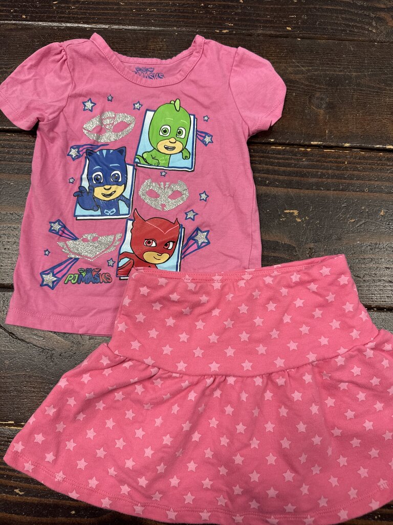 Girls Tee W/ Skirt Set (2pc) PJ Masks 2T
