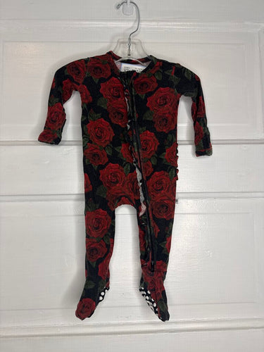 Girls Bamboo Sleeper bums & roses 0-3M