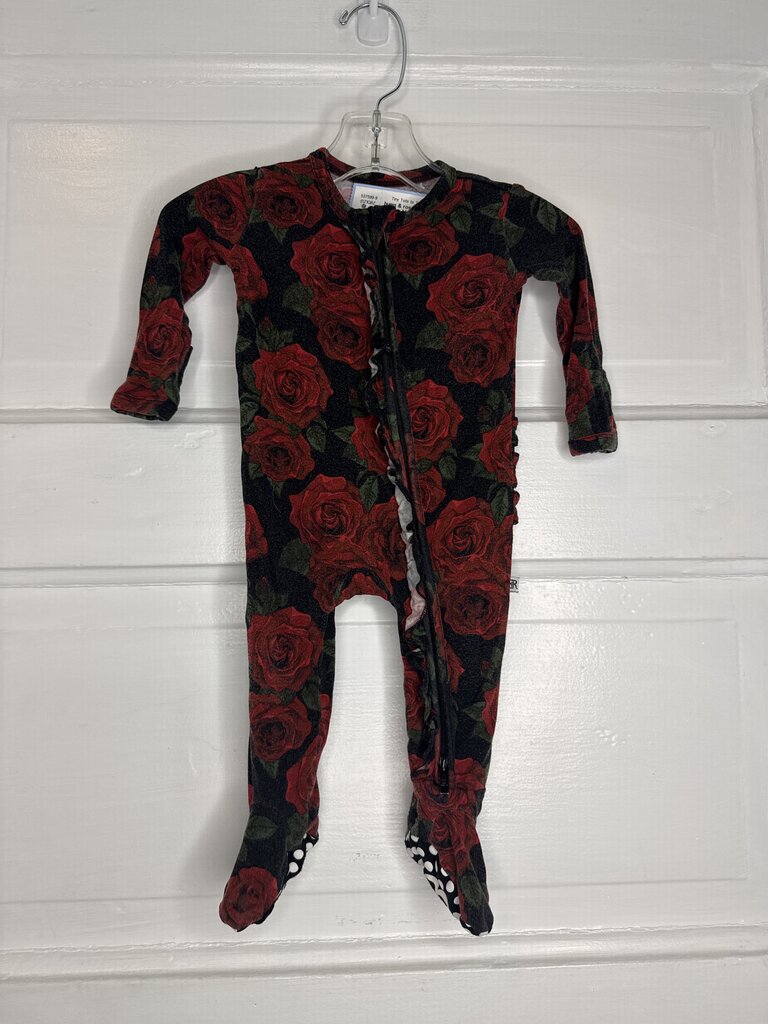 Girls Bamboo Sleeper bums & roses 0-3M