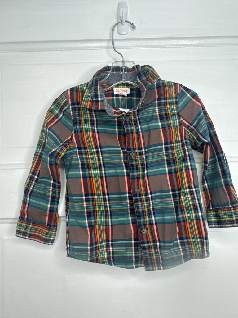 Boys LS Button Cat & Jack 2T