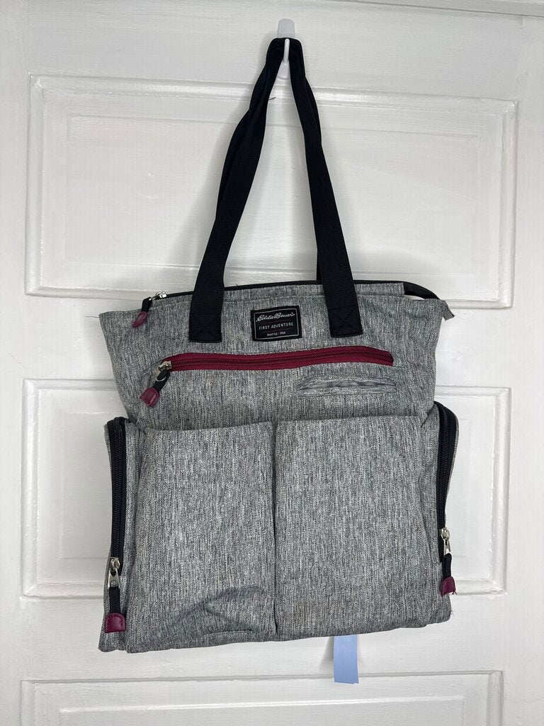 Eddie Bauer Diaper Bag- Grey