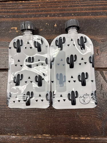Reusable Kids Pouch (2pc)- Cactus
