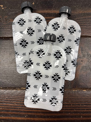 Reusable Kids Pouch (3pc)- Aztech Print