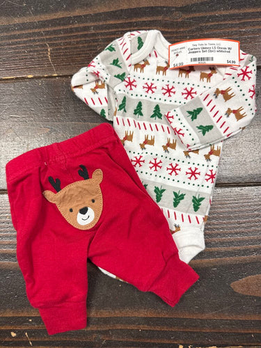 Unisex LS Onesie W/ Joggers Set (2pc) Carters Preemie