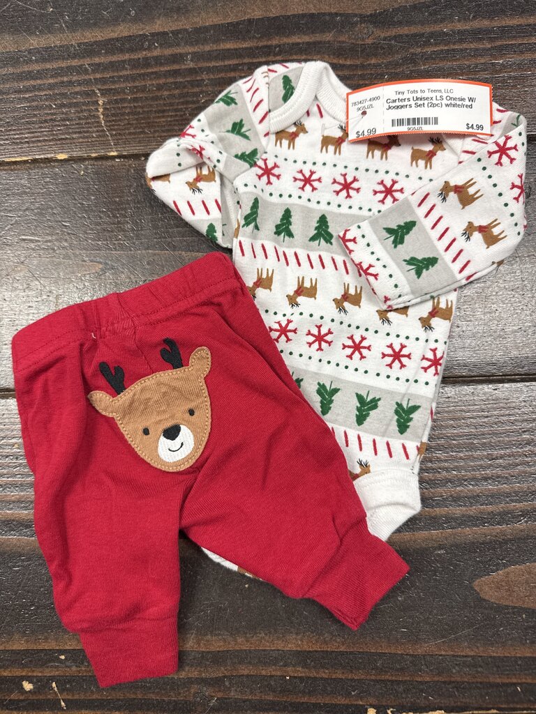 Unisex LS Onesie W/ Joggers Set (2pc) Carters Preemie