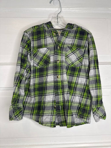 Boys Hooded LS Button ruffhewn 5