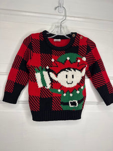 Boys Ugly Sweater Holiday Time 18M