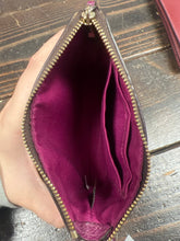 Load image into Gallery viewer, Coach Wallet- Dark Brown/purple Coach