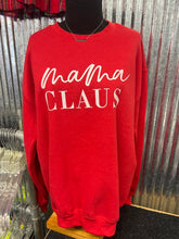 Load image into Gallery viewer, Mama Claus Crewneck Gildan M