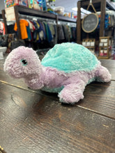 Load image into Gallery viewer, Vintage Ty Turtle Rattle Plush - Lilac/Lt Blue