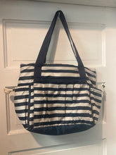 Load image into Gallery viewer, thirty-one diaper bag - Crm/Nvy Stripe (NEW)