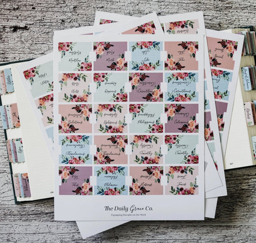 The Daily Grace Co. Bible Tabs - Floral