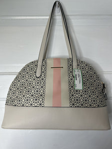 Handbag - Cream/Blush Geometric